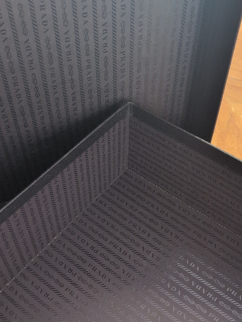 Prada Black Textured Box with Silver Logo - Picture 6 of 6